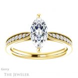 Marquise Cut Forever Brilliant Moissanite Engagement Ring #GTJ1224-marquise-fb-y