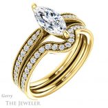 Marquise Cut Forever Brilliant Moissanite Engagement Ring #GTJ1224-marquise-fb-y