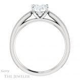 Oval Shaped Forever One Moissanite Engagement Ring #GTJ1224-oval-fo-w