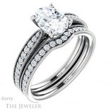 Oval Shaped Forever One Moissanite Engagement Ring #GTJ1224-oval-fo-w