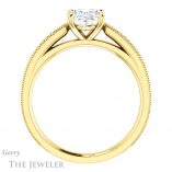Oval Shaped Forever One Moissanite Engagement Ring #GTJ1224-oval-fo-y