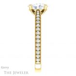 Oval Shaped Forever One Moissanite Engagement Ring #GTJ1224-oval-fo-y