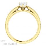 Pear Shaped Forever One Moissanite Engagement Ring #GTJ1224-pear-fb-y 2 Pear Shaped Forever Brilliant Moissanite Engagement Ring #GTJ1224-pear-fb-y