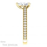 Pear Shaped Forever One Moissanite Engagement Ring #GTJ1224-pear-fb-y 3 Pear Shaped Forever Brilliant Moissanite Engagement Ring #GTJ1224-pear-fb-y