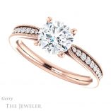 Round Cut Forever One Moissanite Engagement Ring #GTJ1224-round-fo-r 5 Round Cut Forever One Moissanite Engagement Ring #GTJ1224-round-fo-r