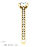 Round Cut Forever One Moissanite Engagement Ring #GTJ1224-round-fo-y