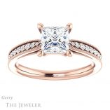 Princess Cut Forever One Moissanite Engagement Ring #GTJ1224-square-fo-r