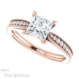 Princess Cut Forever One Moissanite Engagement Ring #GTJ1224-square-fo-r
