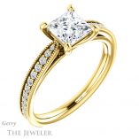 Princess Cut Forever One Moissanite Engagement Ring #GTJ1224-square-fo-y