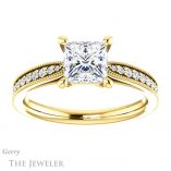 Princess Cut Forever One Moissanite Engagement Ring #GTJ1224-square-fo-y