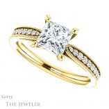 Princess Cut Forever One Moissanite Engagement Ring #GTJ1224-square-fo-y