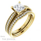 Princess Cut Forever One Moissanite Engagement Ring #GTJ1224-square-fo-y
