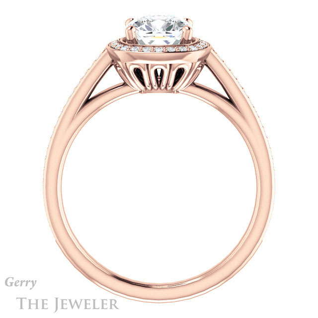 Cushion Cut Forever One Moissanite Engagement Ring #GTJ1225-cushion-fo-r