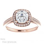 Cushion Cut Forever One Moissanite Engagement Ring #GTJ1225-cushion-fo-r