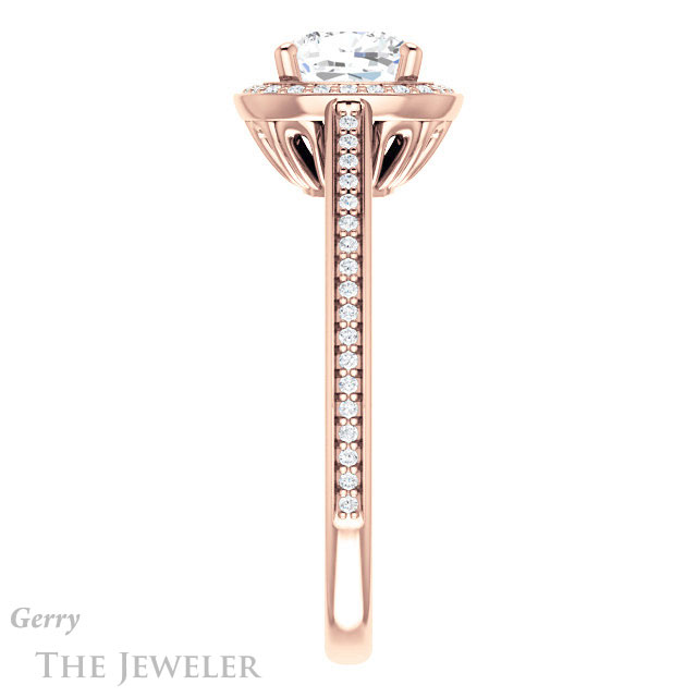 Cushion Cut Forever One Moissanite Engagement Ring #GTJ1225-cushion-fo-r