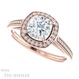 Cushion Cut Forever One Moissanite Engagement Ring #GTJ1225-cushion-fo-r