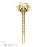 Cushion Cut Forever One Moissanite Engagement Ring #GTJ1225-cushion-fo-y