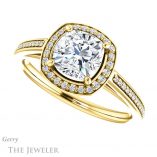 Cushion Cut Forever One Moissanite Engagement Ring #GTJ1225-cushion-fo-y