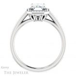 Emerald Cut Forever Brilliant Moissanite Engagement Ring #GTJ1225-emerald-fb-w