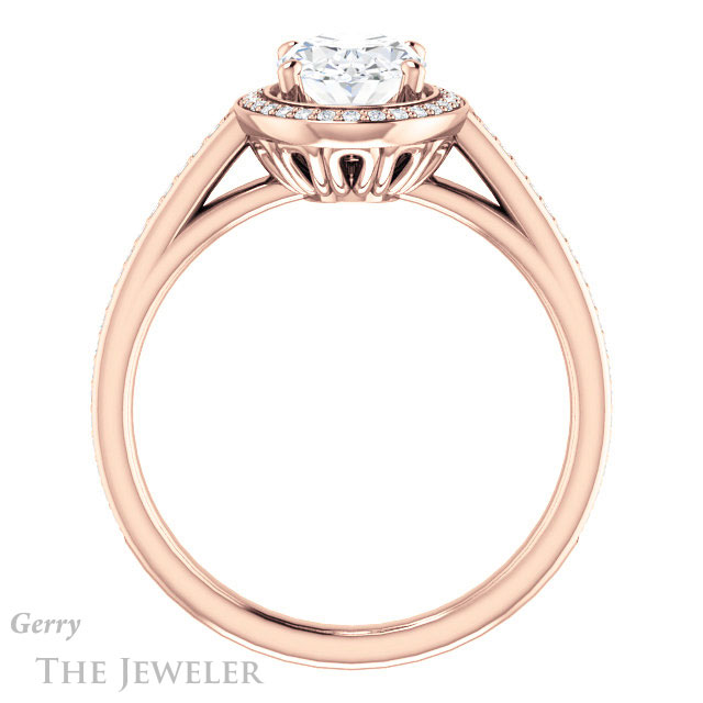 Oval Shaped Forever One Moissanite Engagement Ring #GTJ1225-oval-fo-r