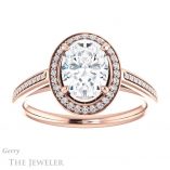 Oval Shaped Forever One Moissanite Engagement Ring #GTJ1225-oval-fo-r