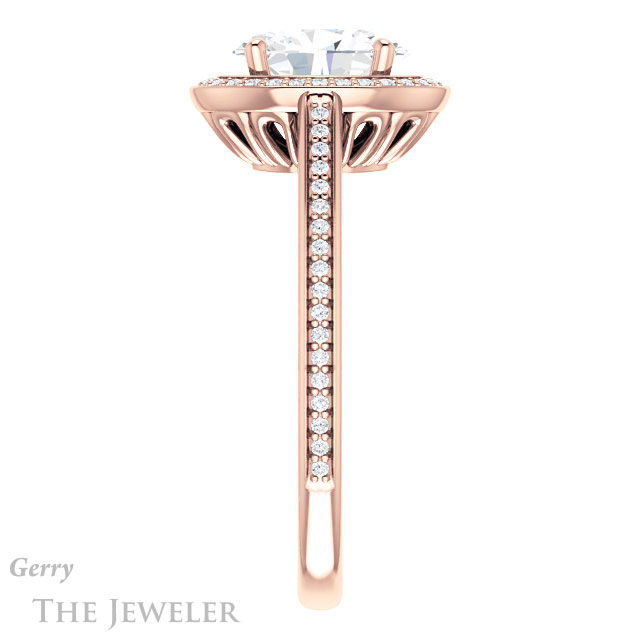 Oval Shaped Forever One Moissanite Engagement Ring #GTJ1225-oval-fo-r