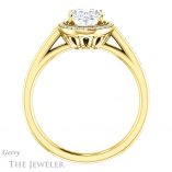 Oval Shaped Forever One Moissanite Engagement Ring #GTJ1225-oval-fo-y