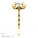 Oval Shaped Forever One Moissanite Engagement Ring #GTJ1225-oval-fo-y