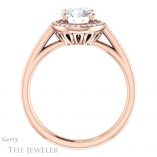 Round Cut Forever One Moissanite Engagement Ring #GTJ1225-round-fo-r