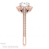 Round Cut Forever One Moissanite Engagement Ring #GTJ1225-round-fo-r