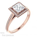 Princess Cut Forever One Moissanite Engagement Ring #GTJ1225-square-fo-r