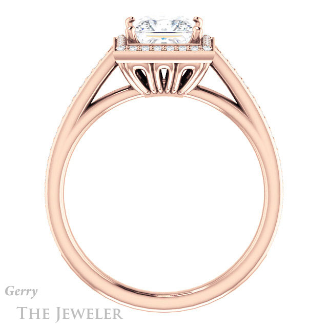 Princess Cut Forever One Moissanite Engagement Ring #GTJ1225-square-fo-r