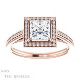 Princess Cut Forever One Moissanite Engagement Ring #GTJ1225-square-fo-r