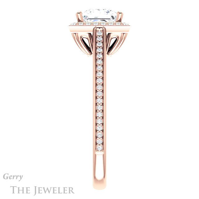 Princess Cut Forever One Moissanite Engagement Ring #GTJ1225-square-fo-r