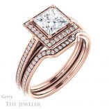 Princess Cut Forever One Moissanite Engagement Ring #GTJ1225-square-fo-r