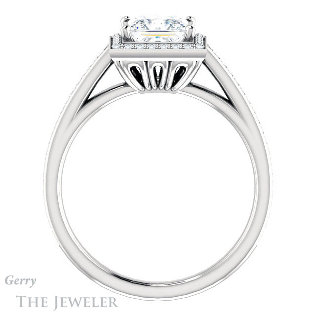Princess Cut Forever One Moissanite Engagement Ring #GTJ1225-square-fo-w