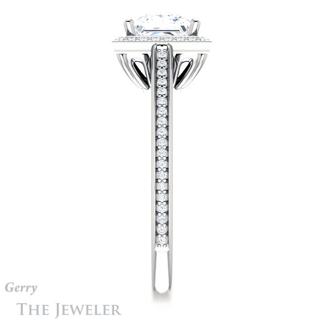 Princess Cut Forever One Moissanite Engagement Ring #GTJ1225-square-fo-w