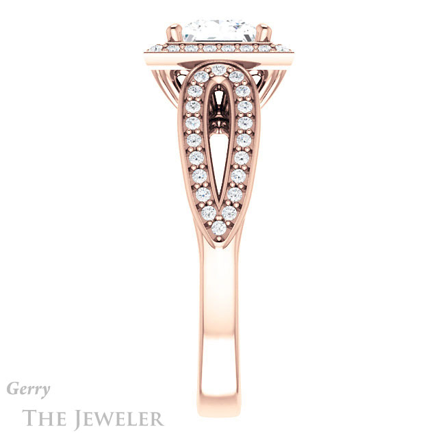 Princess Cut Forever One Moissanite Engagement Ring #GTJ1226-square-fo-r | Gerry The Jeweler Princess Cut Forever One Moissanite Engagement Ring #GTJ1226-square-fo-r