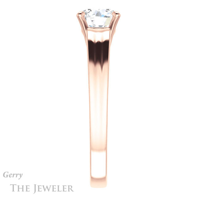 Round Cut Forever One Moissanite Engagement Ring #GTJ1227-round-fo-r | Gerry The Jeweler Round Cut Forever One Moissanite Engagement Ring #GTJ1227-round-fo-r