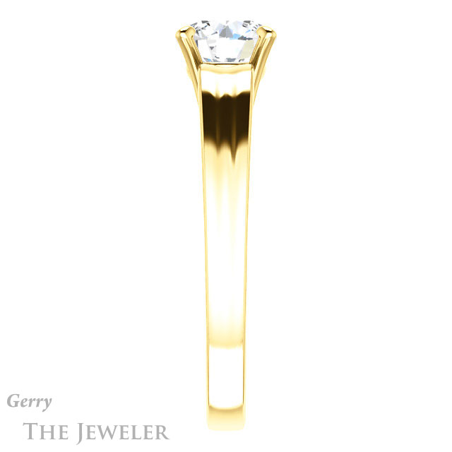 Round Cut Forever One Moissanite Engagement Ring #GTJ1227-round-fo-y | Gerry The Jeweler Round Cut Forever One Moissanite Engagement Ring #GTJ1227-round-fo-y