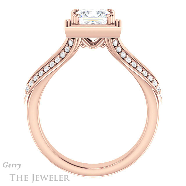 Princess Cut Forever One Moissanite Engagement Ring #GTJ1228-square-fo-r | Gerry The Jeweler Princess Cut Forever One Moissanite Engagement Ring #GTJ1228-square-fo-r