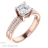 Cushion Cut Forever One Moissanite Engagement Ring #GTJ1229-cushion-fo-r 4 Cushion Cut Forever One Moissanite Engagement Ring #GTJ1229-cushion-fo-r
