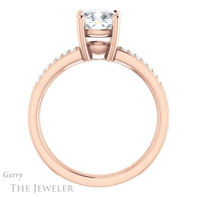 Cushion Cut Forever One Moissanite Engagement Ring #GTJ1229-cushion-fo-r