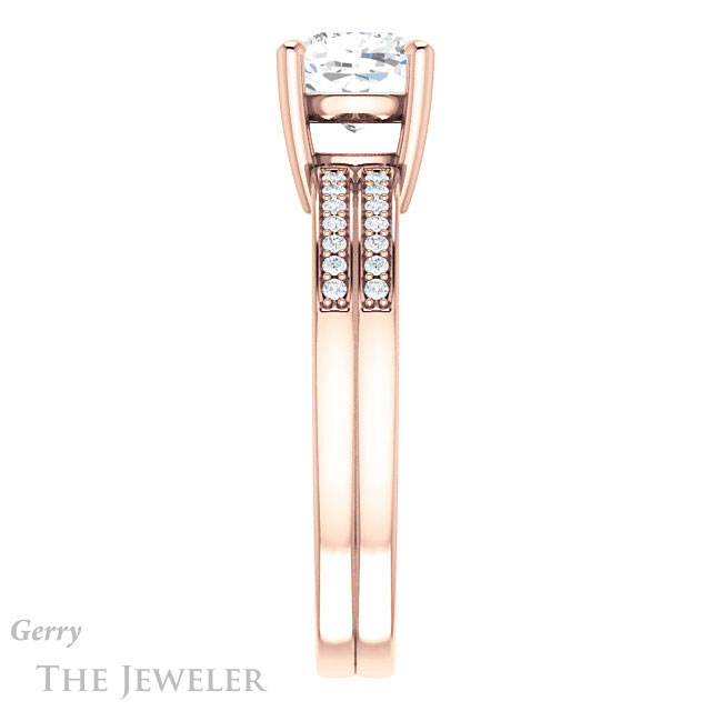 Cushion Cut Forever One Moissanite Engagement Ring #GTJ1229-cushion-fo-r 3 Cushion Cut Forever One Moissanite Engagement Ring #GTJ1229-cushion-fo-r