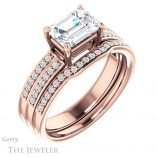 Emerald Cut Forever Brilliant Moissanite Engagement Ring #GTJ1229-emerald-fb-r