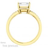 Emerald Cut Forever One Moissanite Engagement Ring #GTJ1229-emerald-fb-y 2 Emerald Cut Forever Brilliant Moissanite Engagement Ring #GTJ1229-emerald-fb-y