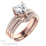 Heart Shaped Forever One Moissanite Engagement Ring #GTJ1229-heart-fb-r 6 Heart Shaped Forever Brilliant Moissanite Engagement Ring #GTJ1229-heart-fb-r