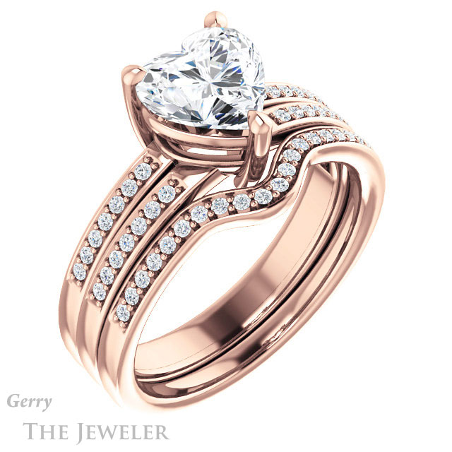 Heart Shaped Forever One Moissanite Engagement Ring #GTJ1229-heart-fb-r 6 Heart Shaped Forever Brilliant Moissanite Engagement Ring #GTJ1229-heart-fb-r