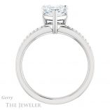 Heart Shaped Forever Brilliant Moissanite Engagement Ring #GTJ1229-heart-fb-w