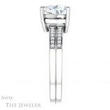 Heart Shaped Forever Brilliant Moissanite Engagement Ring #GTJ1229-heart-fb-w